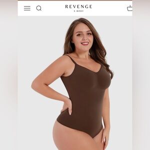 Revenge X Body Thong Body Suit Shaper Size Large Mocha